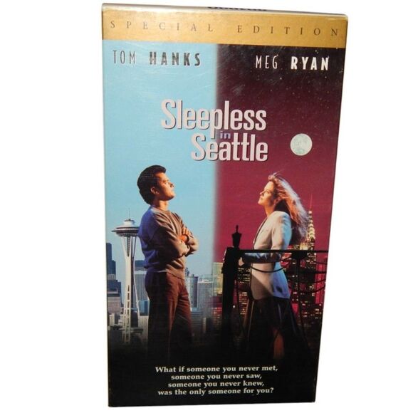 SLEEPLESS IN SEATTLE vintage VHS in original paper case Tom Hanks Meg Ryan - Picture 1 of 10